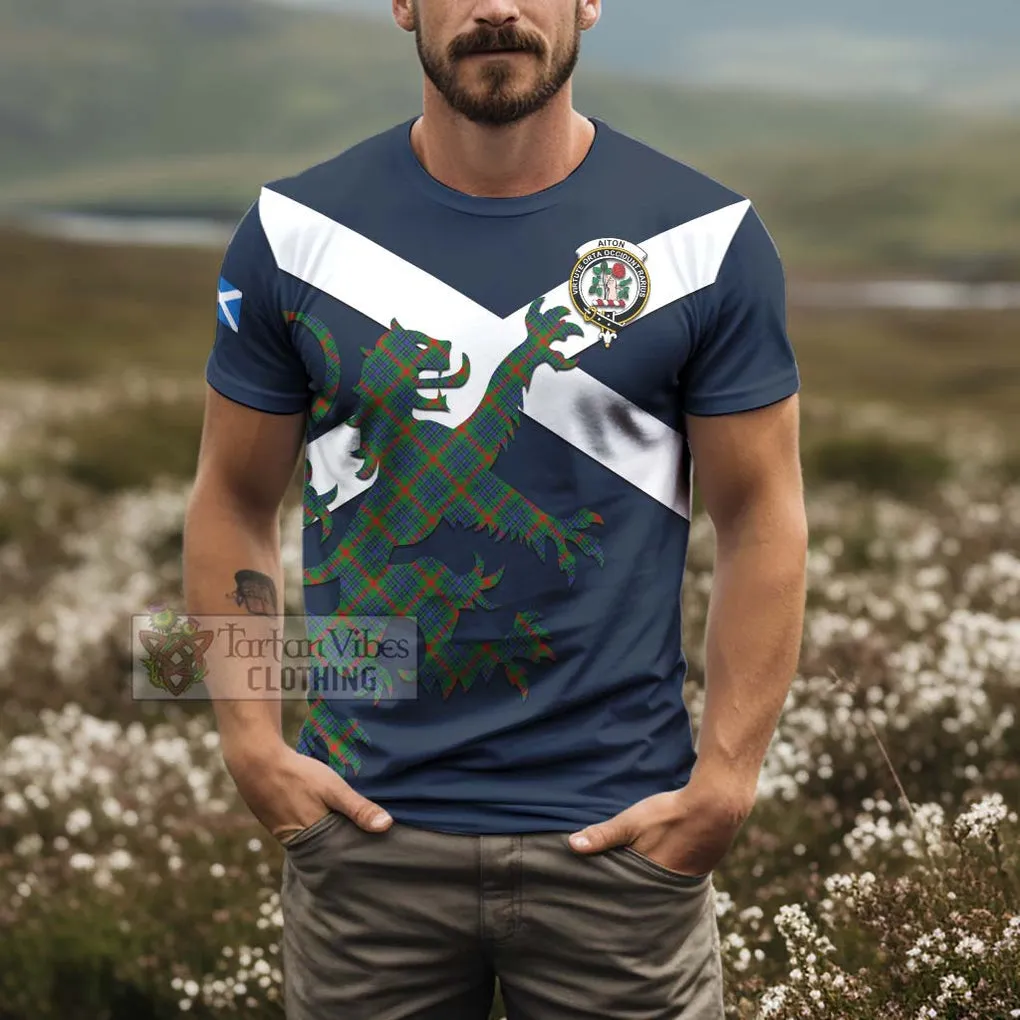Aiton Tartan Lion Rampant T-Shirt Proudly Display Your Heritage with Alba Gu Brath and Clan Name