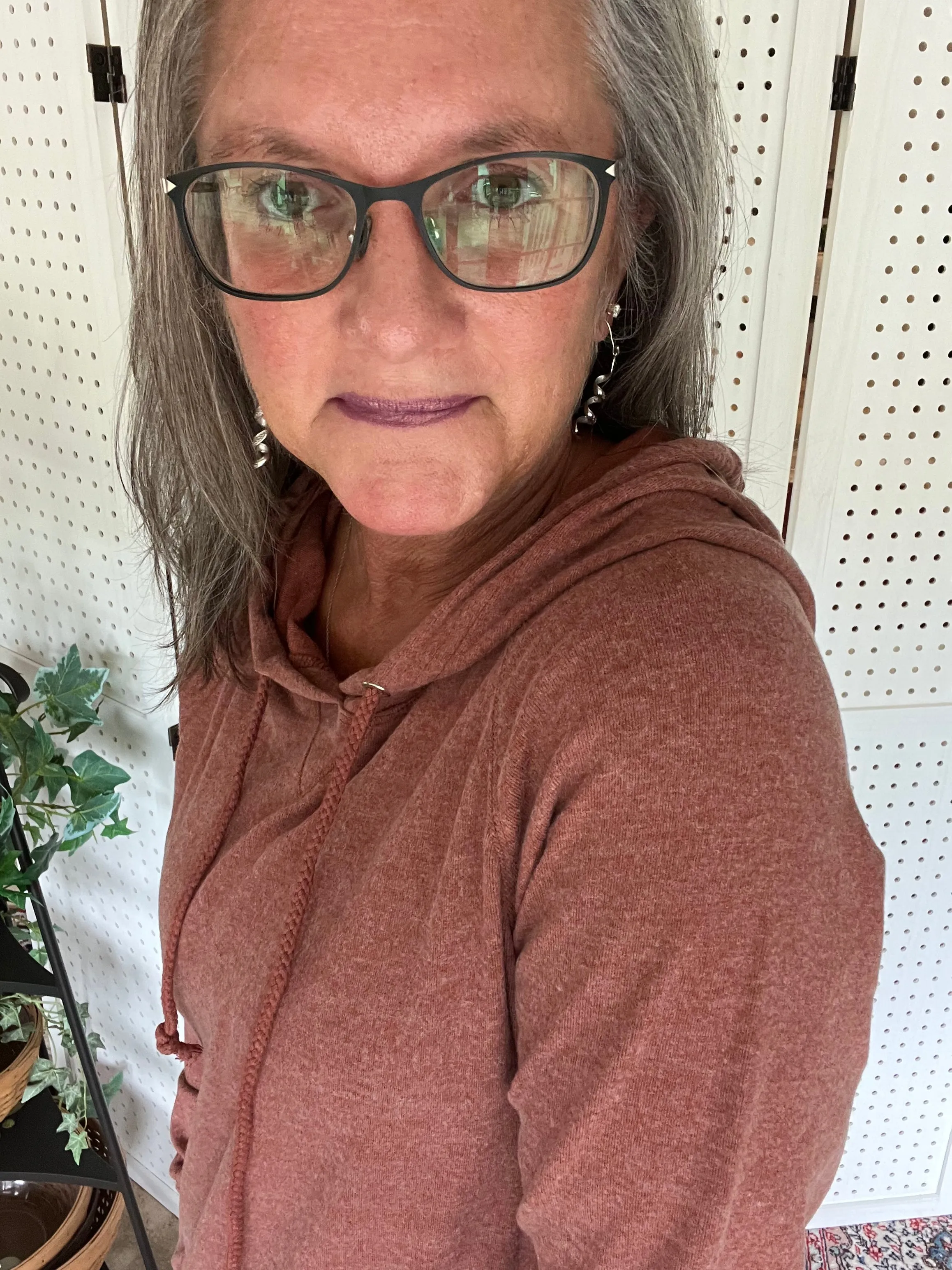 Ampersand Avenue Side Slit Hoodie in Sienna