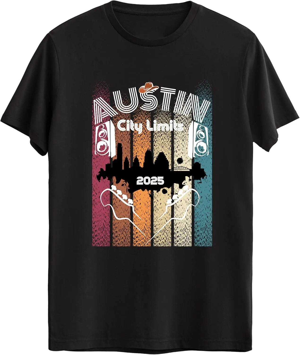 Austin City Limits Festival Shirt  Western Retro Music Tee  Country Rock Concert Graphic T-Shirt