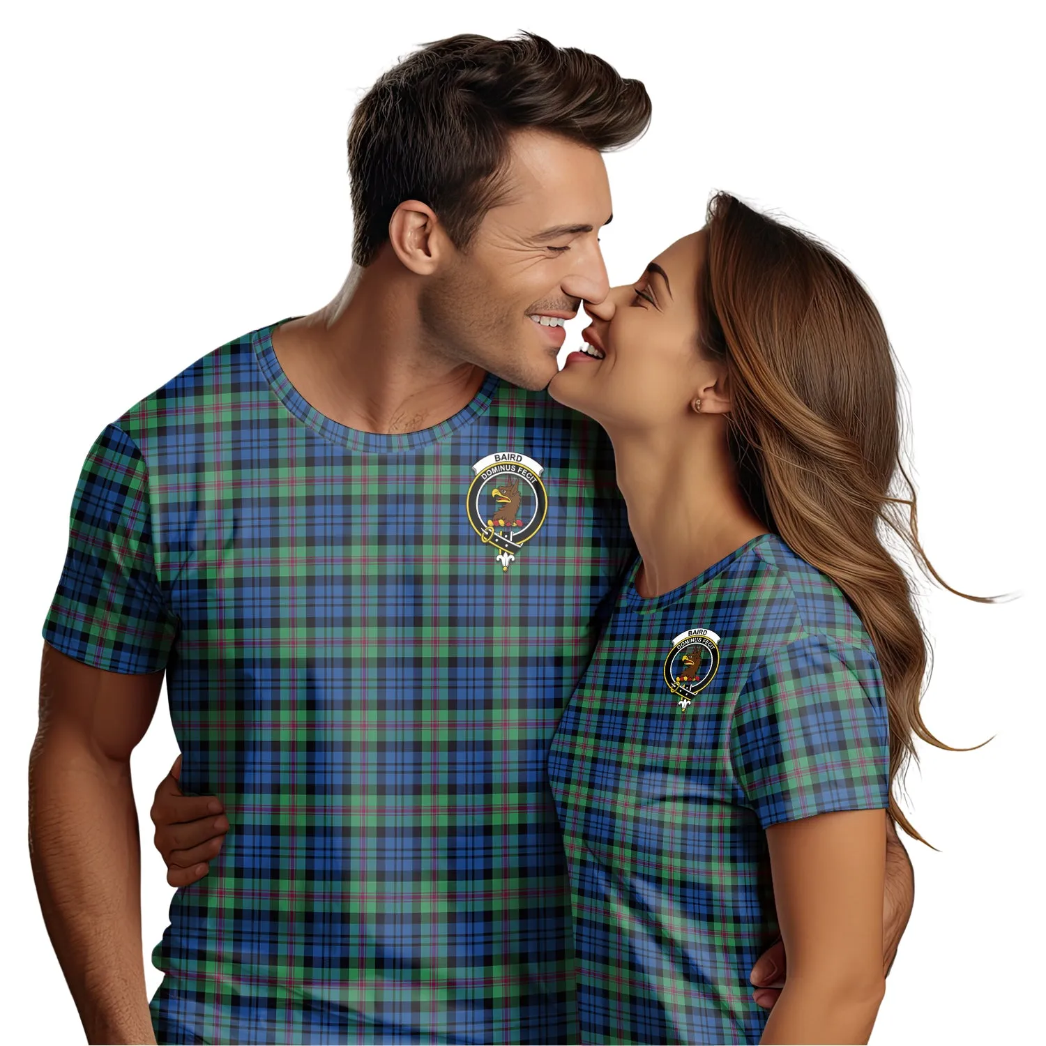 Baird Ancient Tartan T-Shirt with Family Crest
