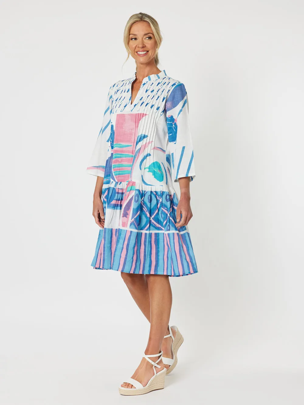 Beach Side Dress - Blue Multi