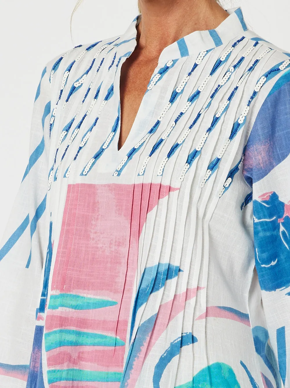 Beach Side Dress - Blue Multi