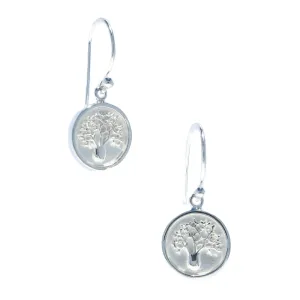 Boab Tree Solid Silver Hook Earrings