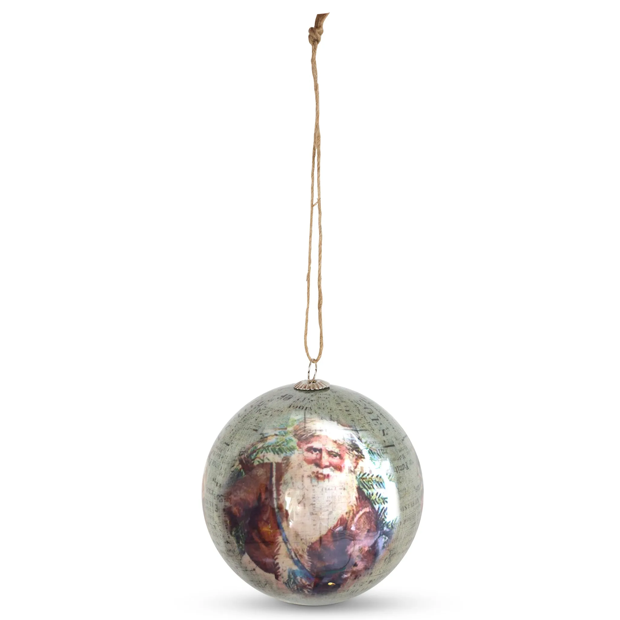 Christmas Baubles Antique Santa Set of 6
