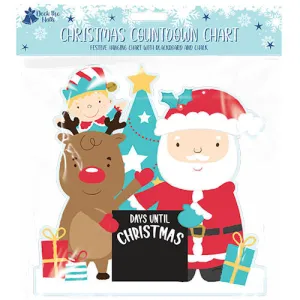 Christmas Countdown Chart - Festive Advent Calendar Santa Claus Decoration Ornament