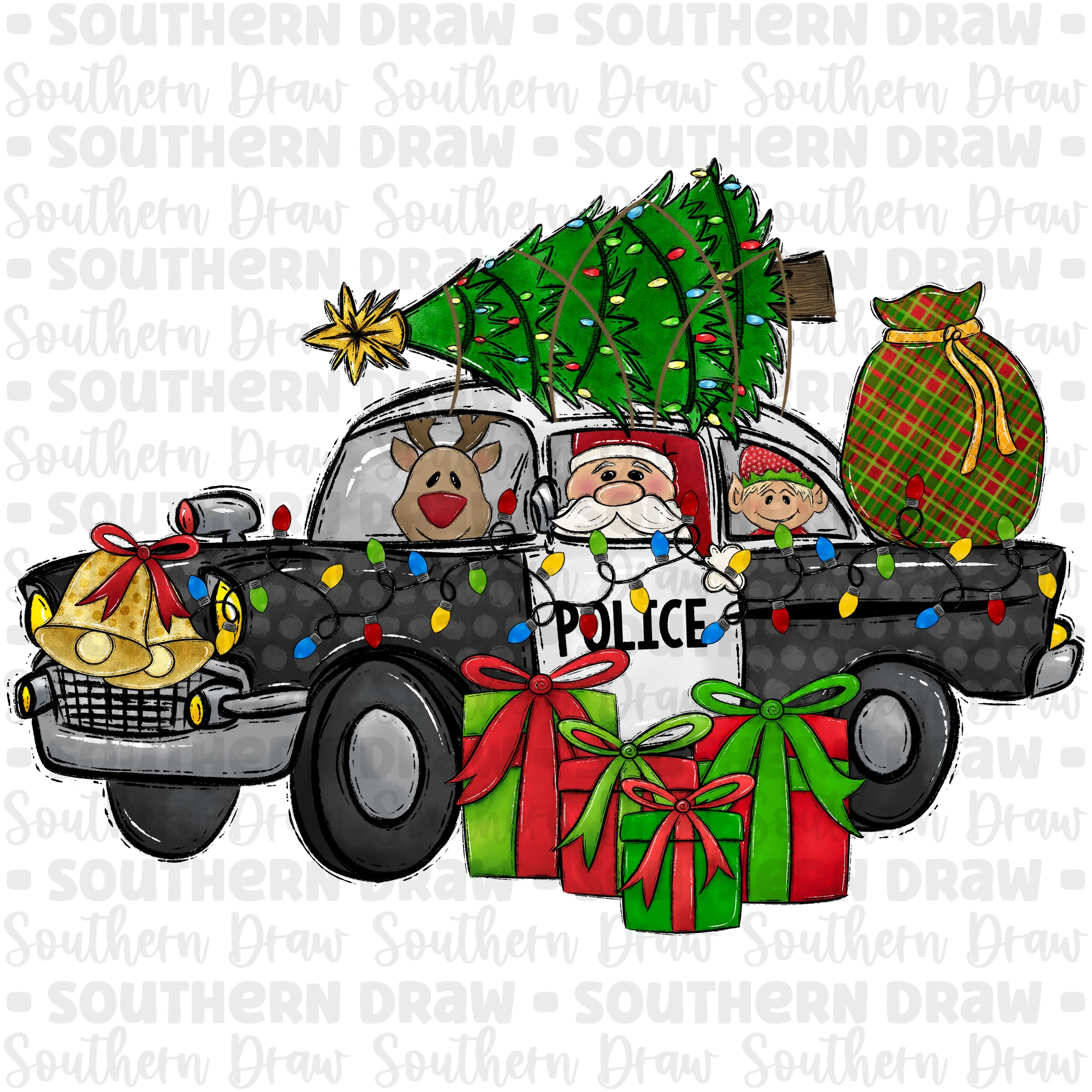 Christmas Police car