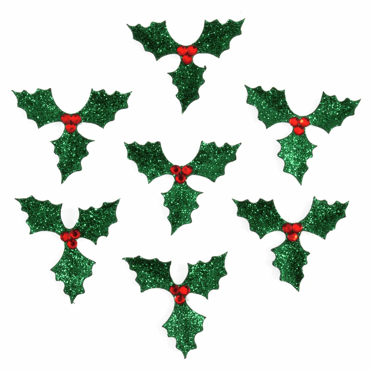 Craft Embellishments - Stick On Glittered Christmas Themed Motifs