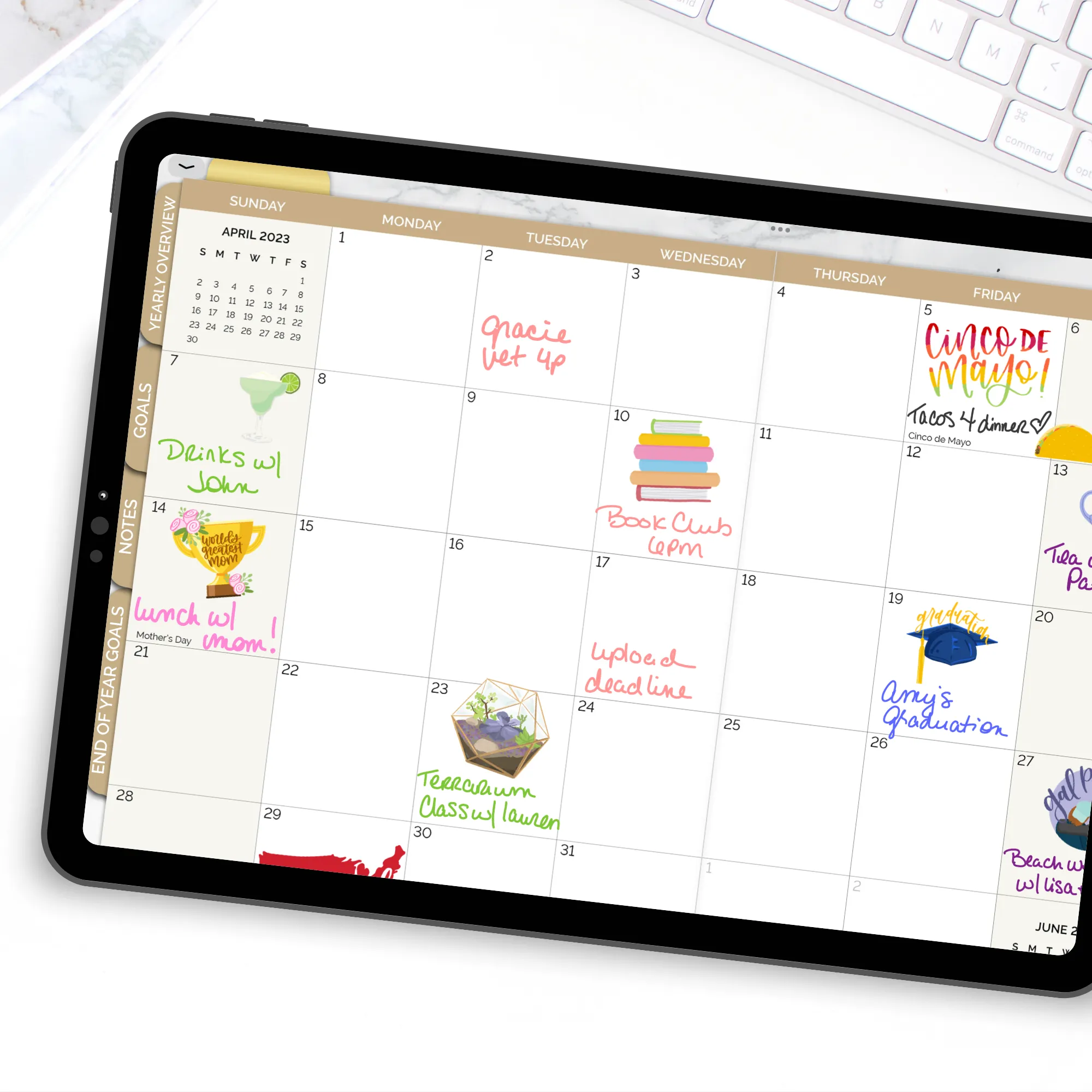 Digital Sticker Pack, Monthly Celebration Stickers