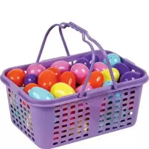 Egg Basket 60 count Assorted Colors Eggs