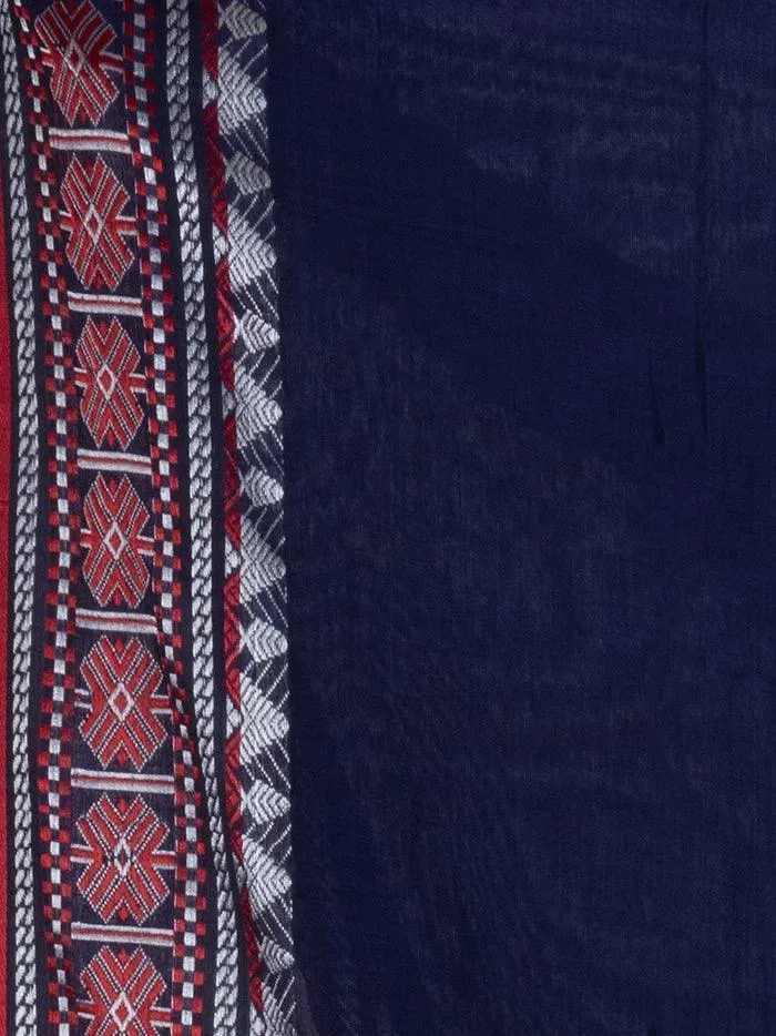 Elegant Blue Par Anchal Buti Handloom Saree