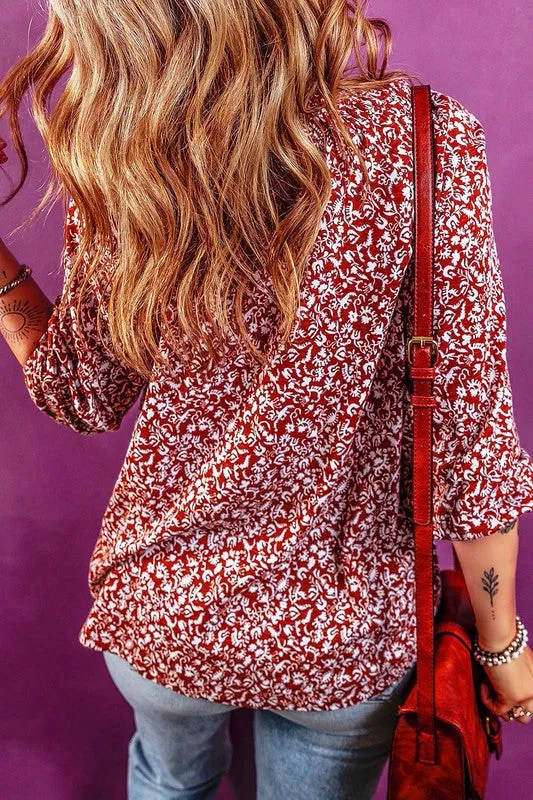 Ella Floral Smocked Top T