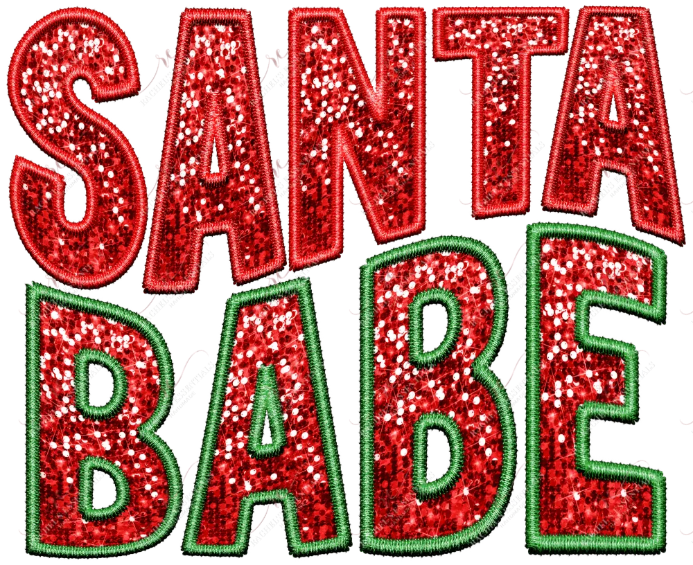 Faux Sequin Santa Babe- htv transfer 10/23