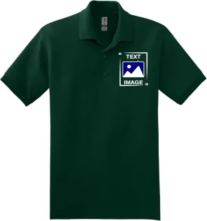 Gildan Custom Polo Shirt - Personalized Short Sleeve Golf Shirts for Adult Men Women Unisex - Add Your Image, Text, or Photo