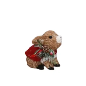 Gisela Graham Bristle Pig with Santa Coat