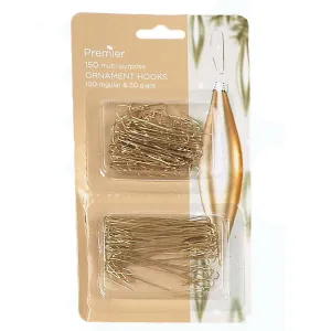 Gold Christmas Tree Ornament Hooks