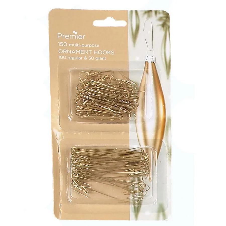 Gold Christmas Tree Ornament Hooks