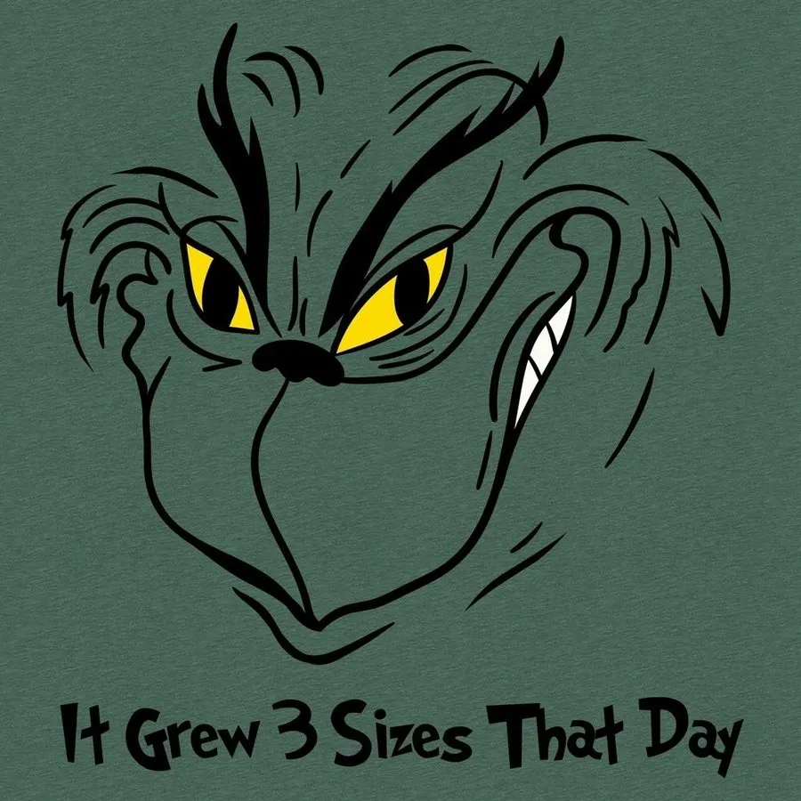 Grinch Grows T-Shirt - Heather Forest Green