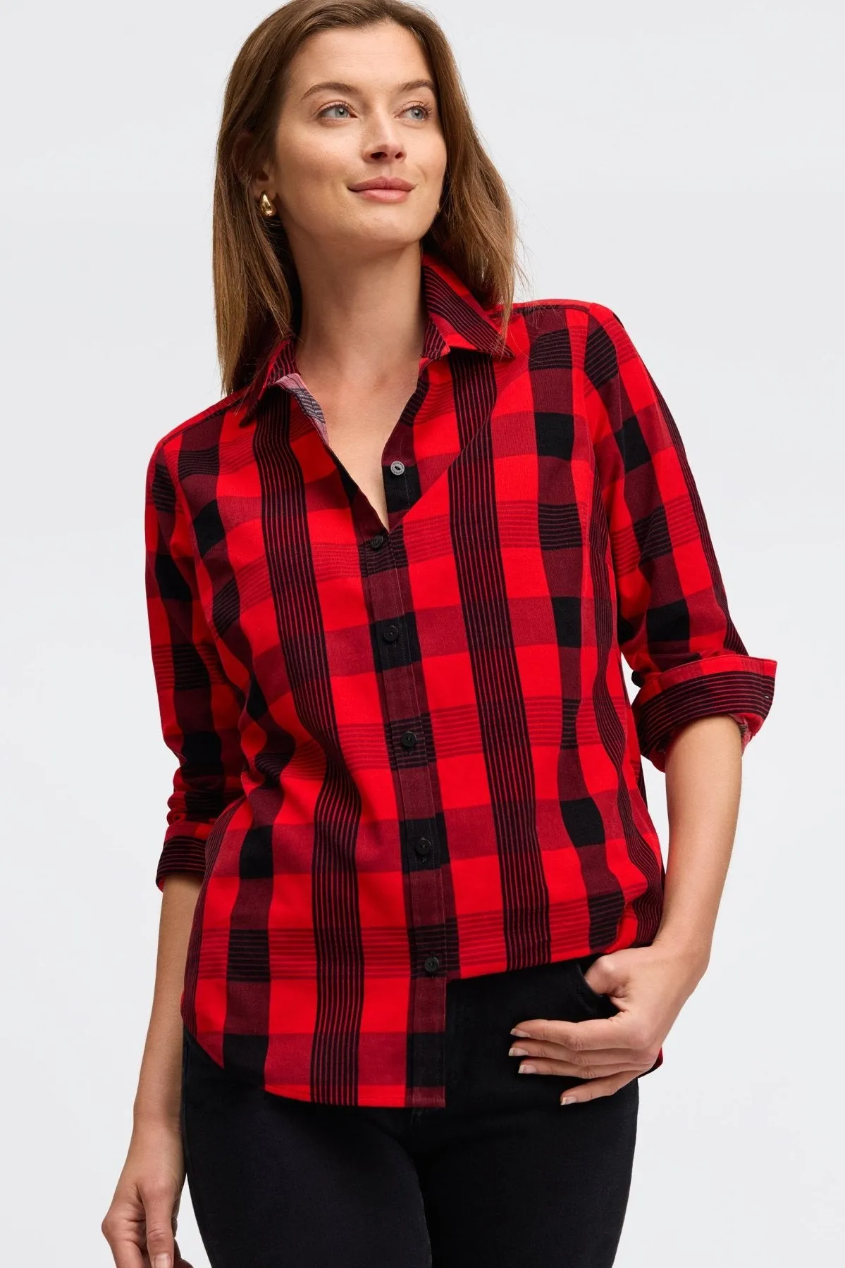 Haven No Iron Buffalo Check Corduroy Shirt