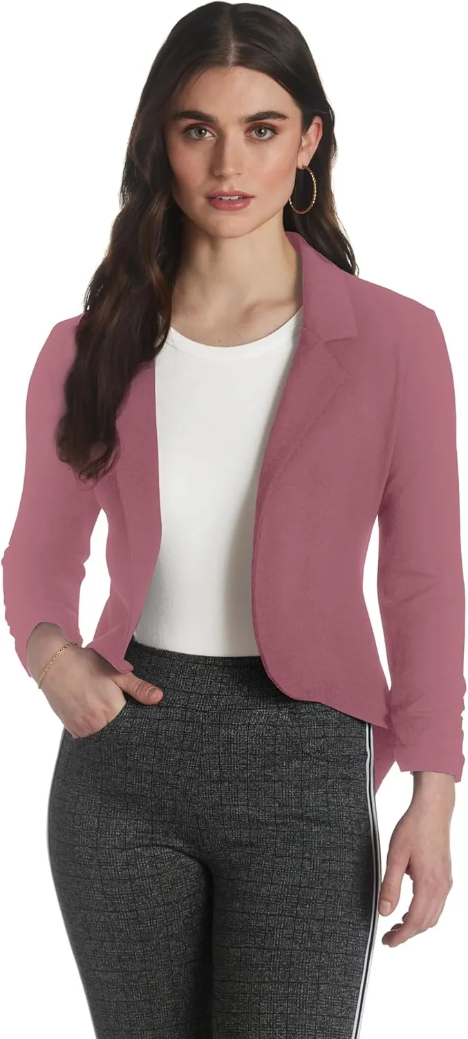 Hybrid & Company Womens Casual Work High Low Blazer Jacket - JK45590