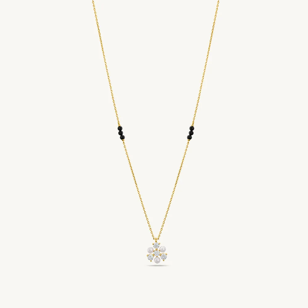 Ishaana Diamond Mangalsutra   | BIS Hallmarked | 18k Gold Vermeil