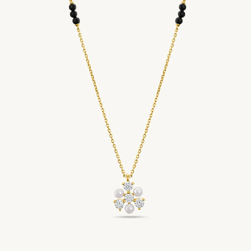 Ishaana Diamond Mangalsutra   | BIS Hallmarked | 18k Gold Vermeil