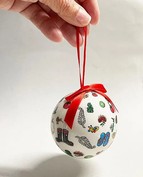 Kiwiana Icons Christmas Ball Ornament