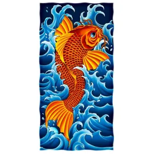 KOI Fish Design Super Soft Plush Cotton Beach Bath Pool