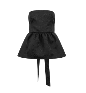 Laagam Cecile Black Strapless Top