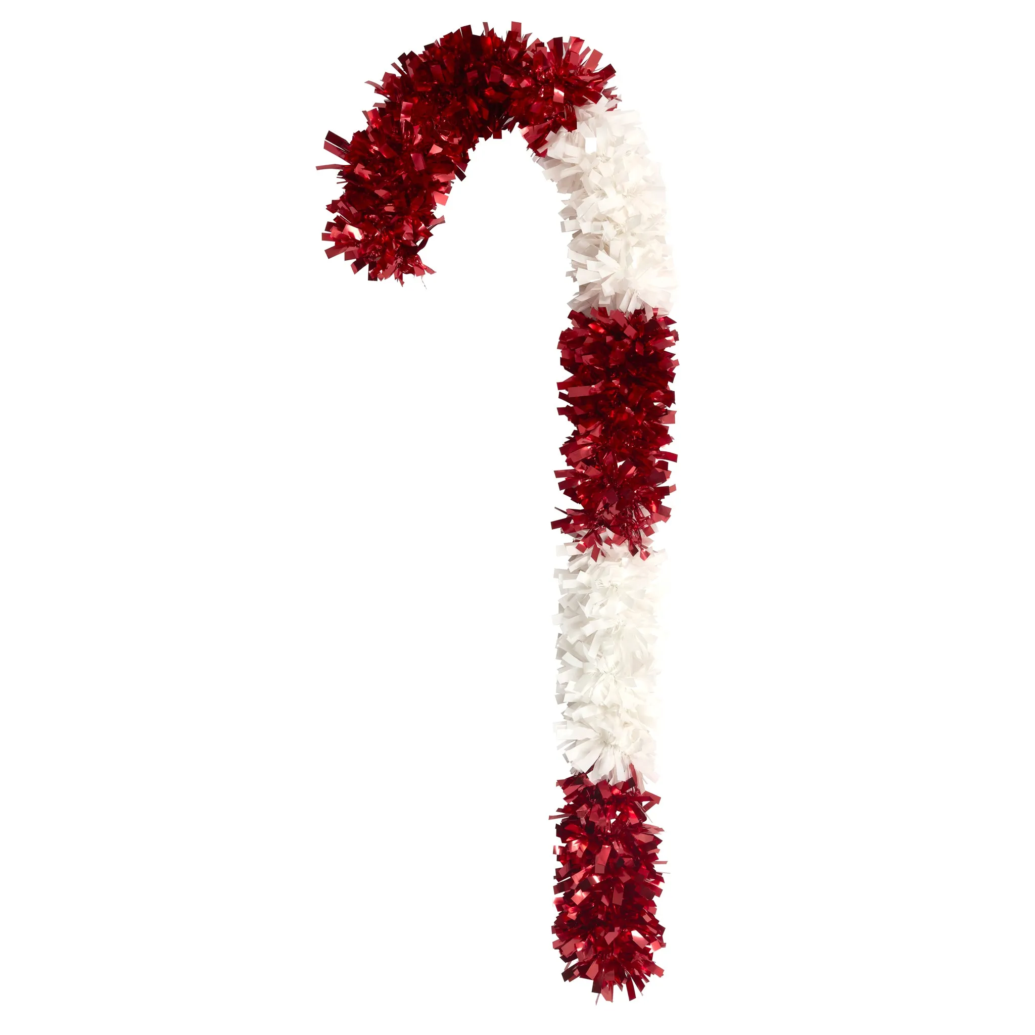 Large Tinsel Candy Cane Christmas Decoration - 30"/76.2cm