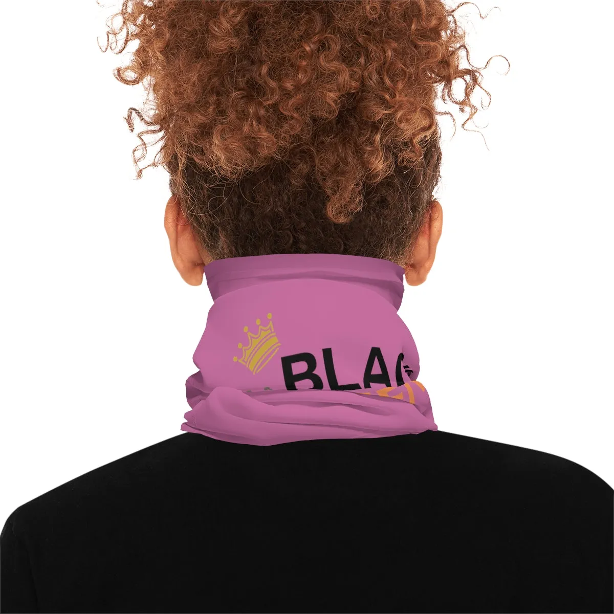Lightweight Neck Gaiter - Black Queen (Light Purple)