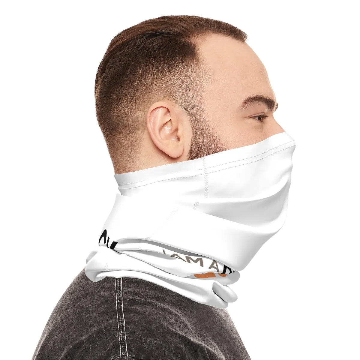 Lightweight Neck Gaiter - Black Queen (White)