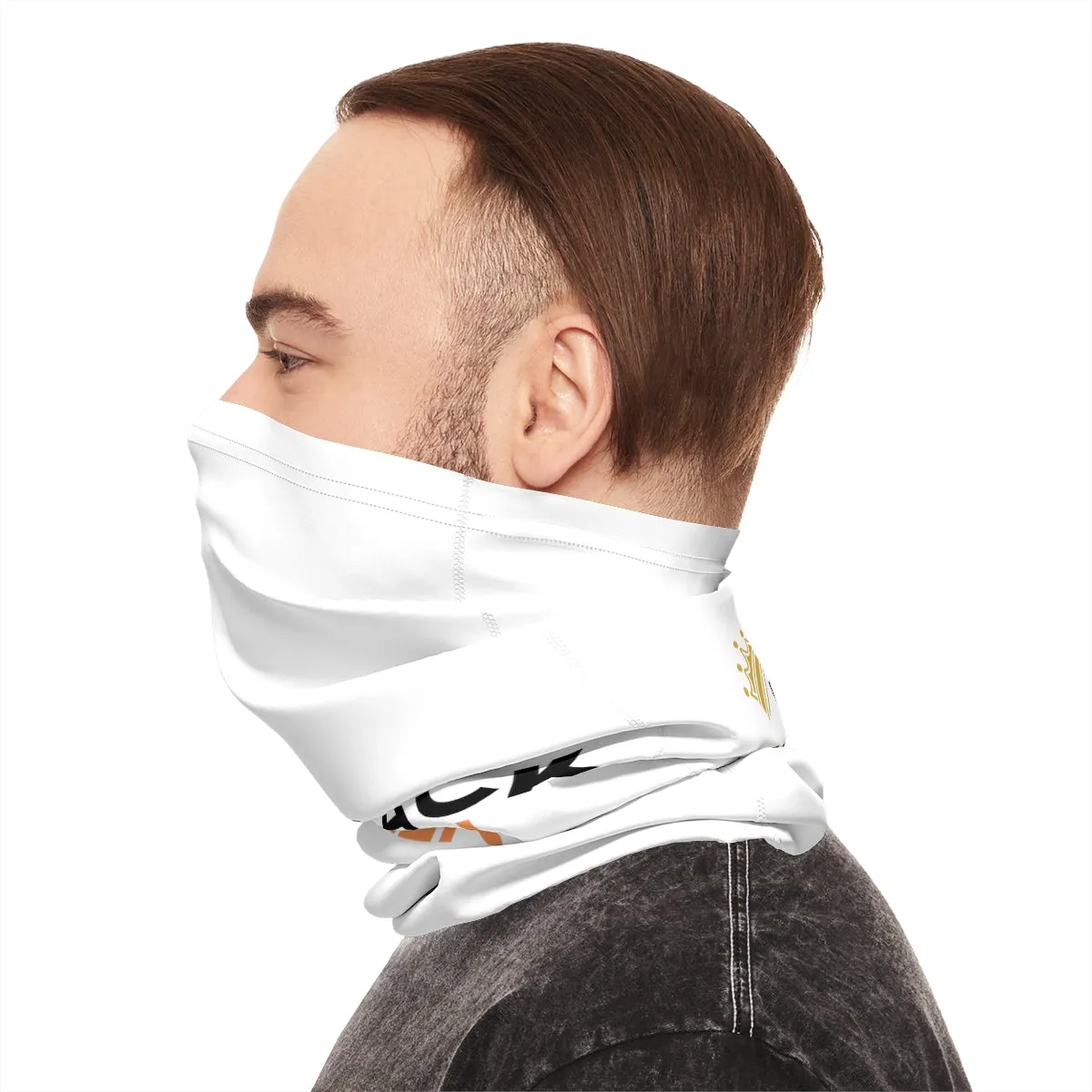 Lightweight Neck Gaiter - Black Queen (White)