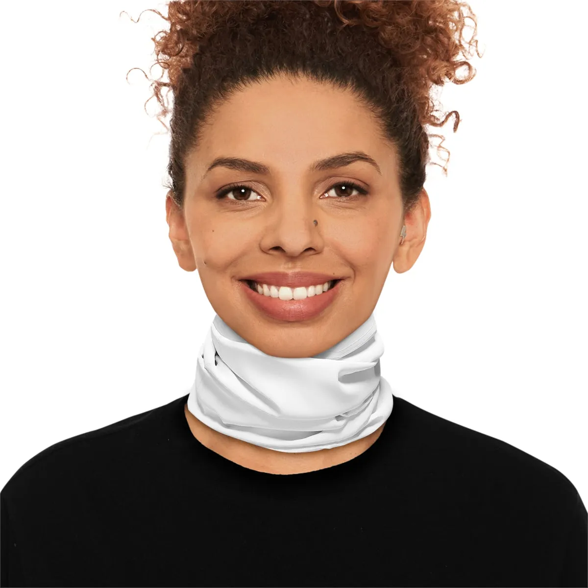 Lightweight Neck Gaiter - Black Queen (White)
