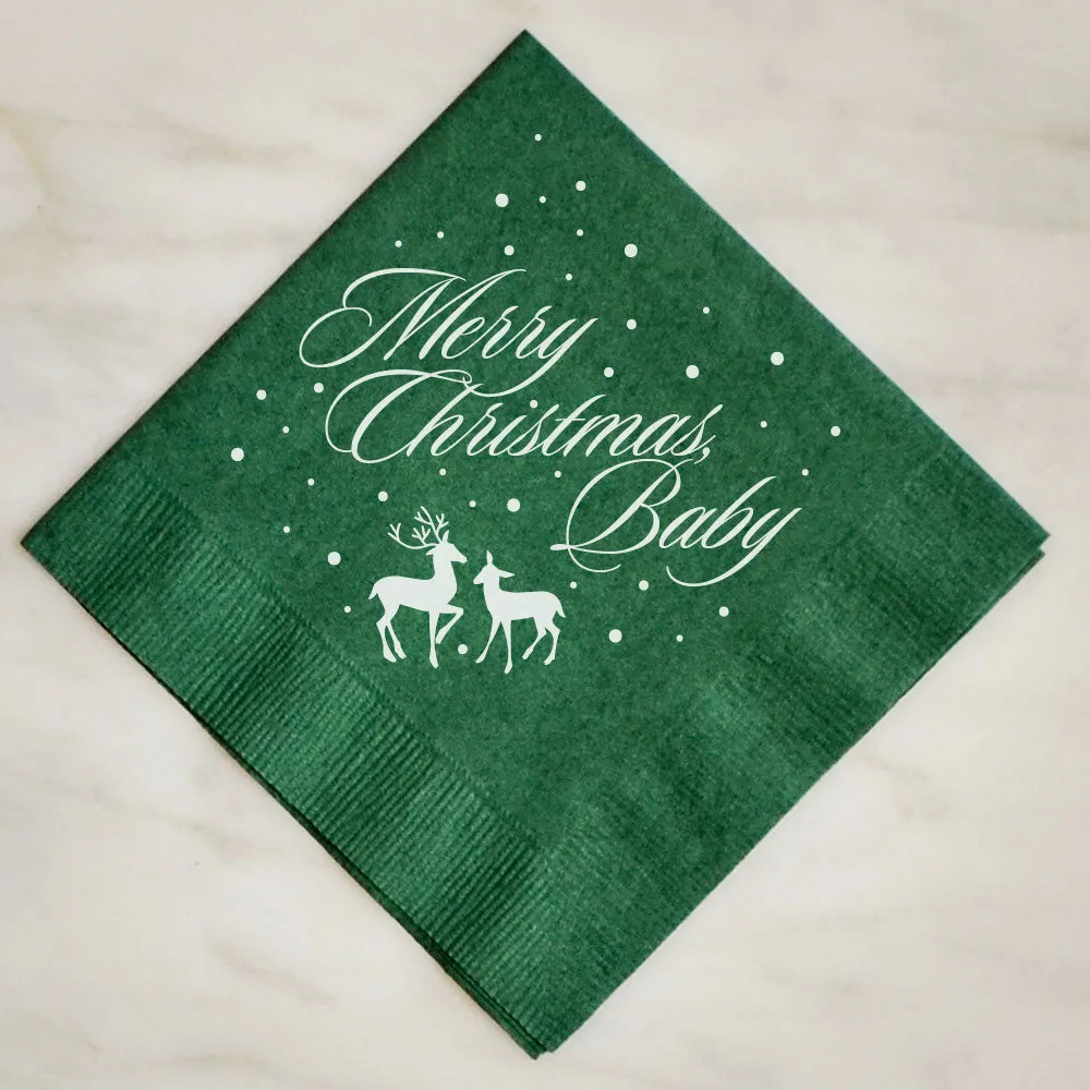 Merry Christmas Baby Cocktail Napkin