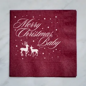 Merry Christmas Baby Cocktail Napkin