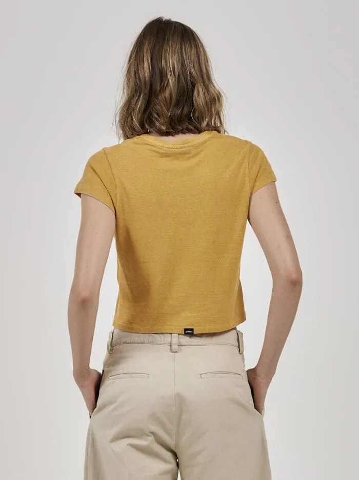 Natural Gravitation Hemp Mini Tee - Mineral Yellow