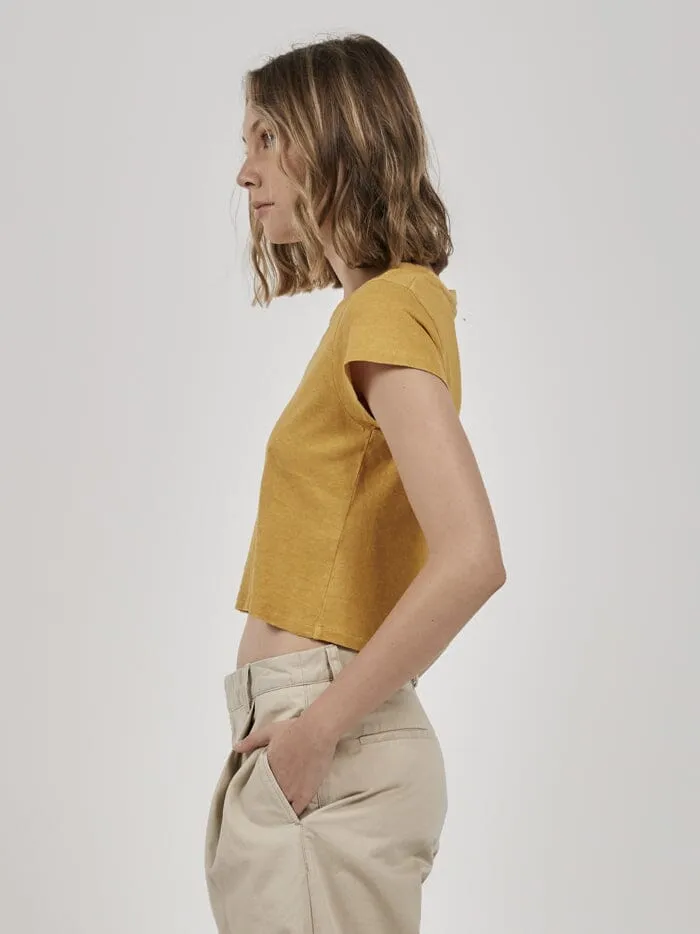 Natural Gravitation Hemp Mini Tee - Mineral Yellow