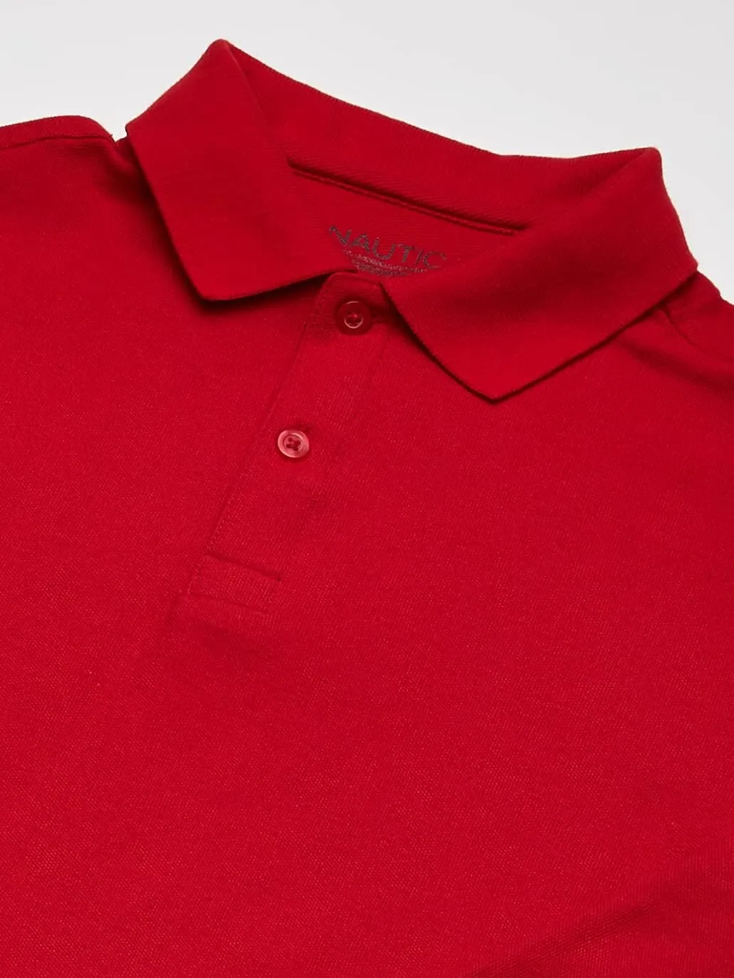 Nautica Boys' School Uniform Long Sleeve Polo Shirt, Button Closure, Comfortable, Breathable Fabric