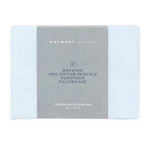 Odyssey Living Breathe Cotton Sky European Pillowcase