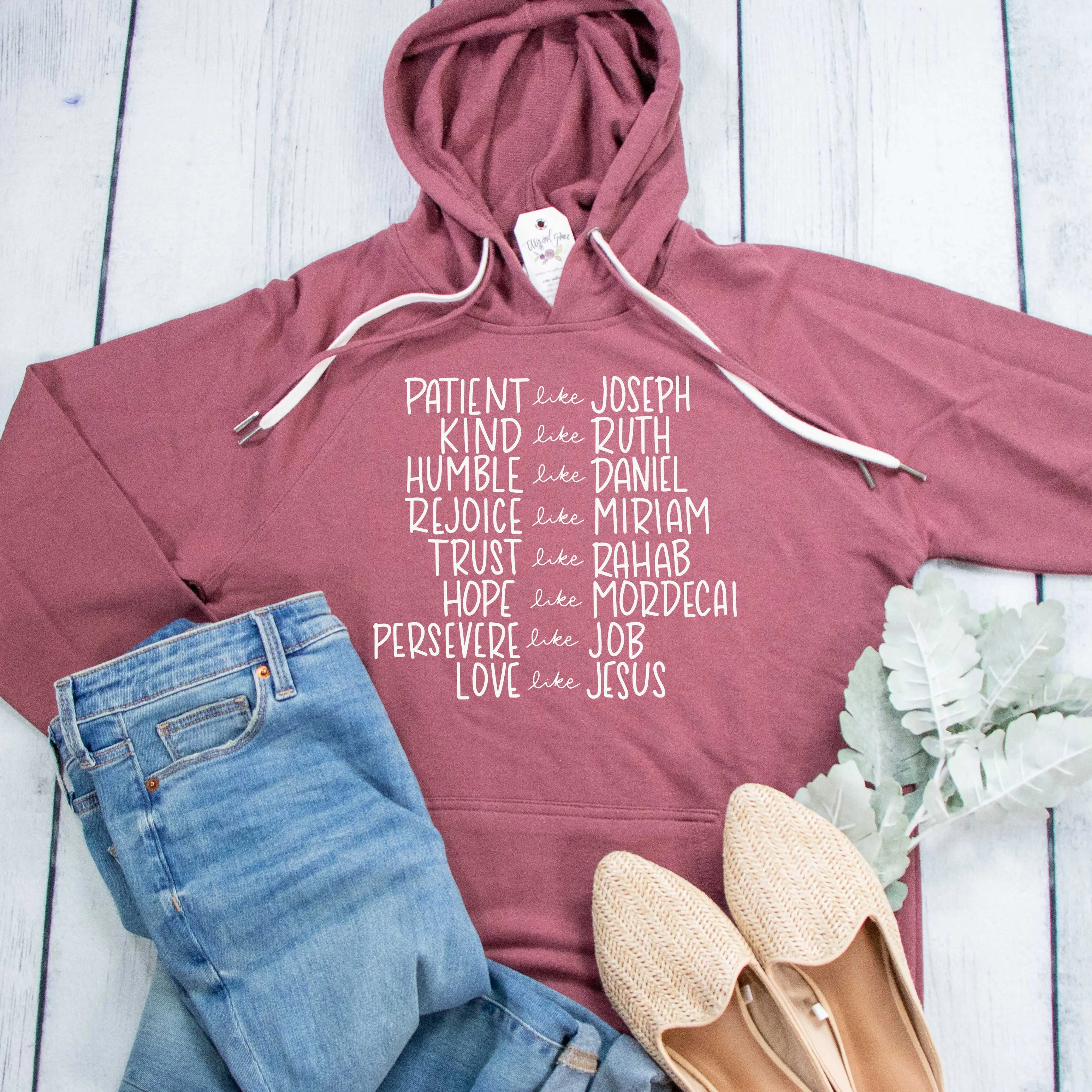 Patient Like Joseph Lightweight Terry Hoodie