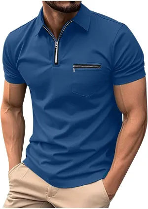 Polo Shirts Man Casual Oversized Short Sleeve Button Lapel Golf Tee Shirt Fashion Solid Color Stripe Cozy Fit Tops