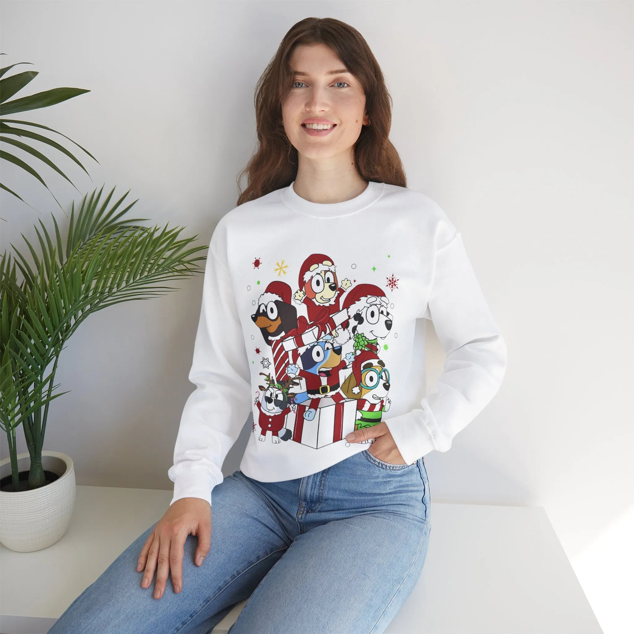 Princess Grace Festive Pet Friends Sweatshirt | Holiday Crewneck for Animal Lovers