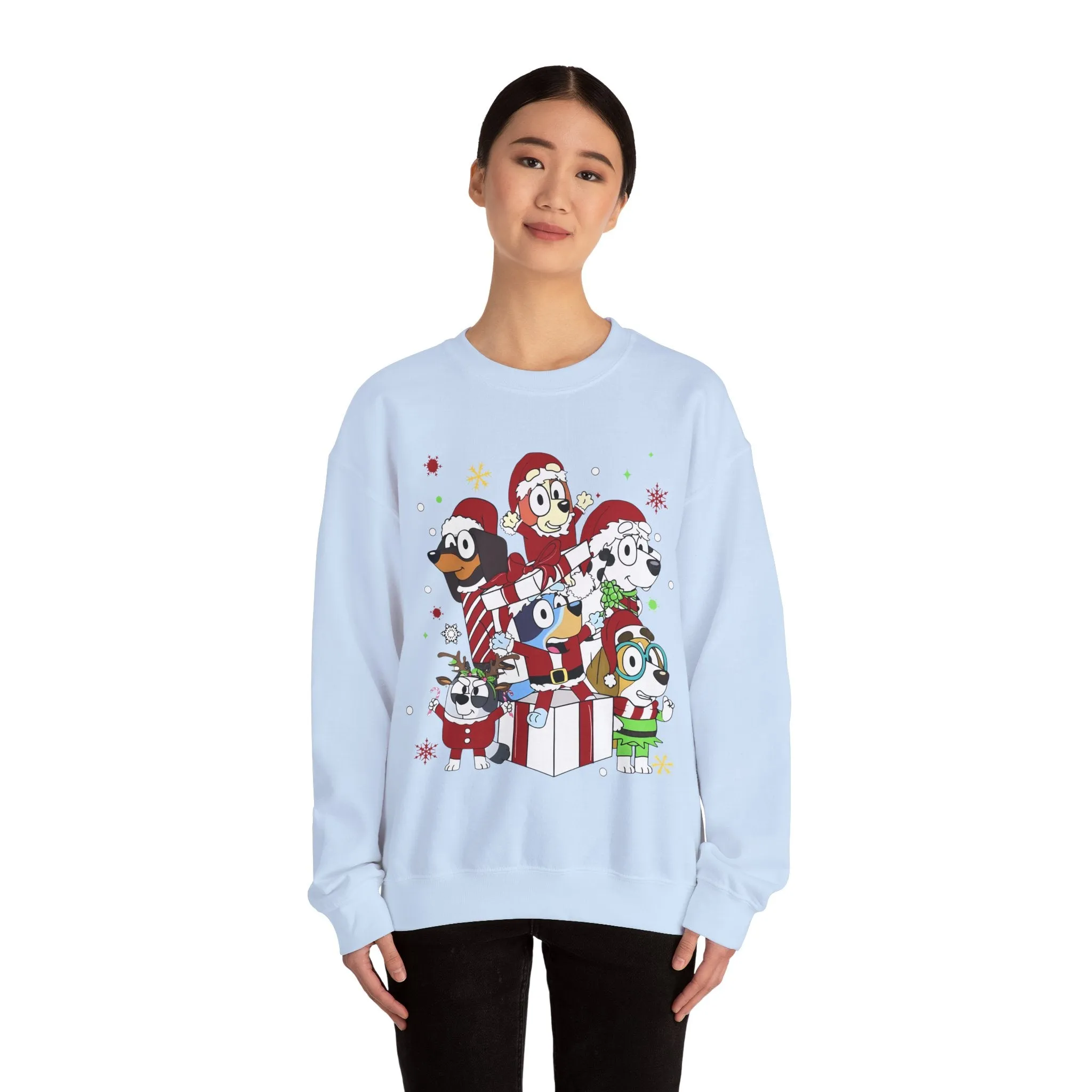 Princess Grace Festive Pet Friends Sweatshirt | Holiday Crewneck for Animal Lovers
