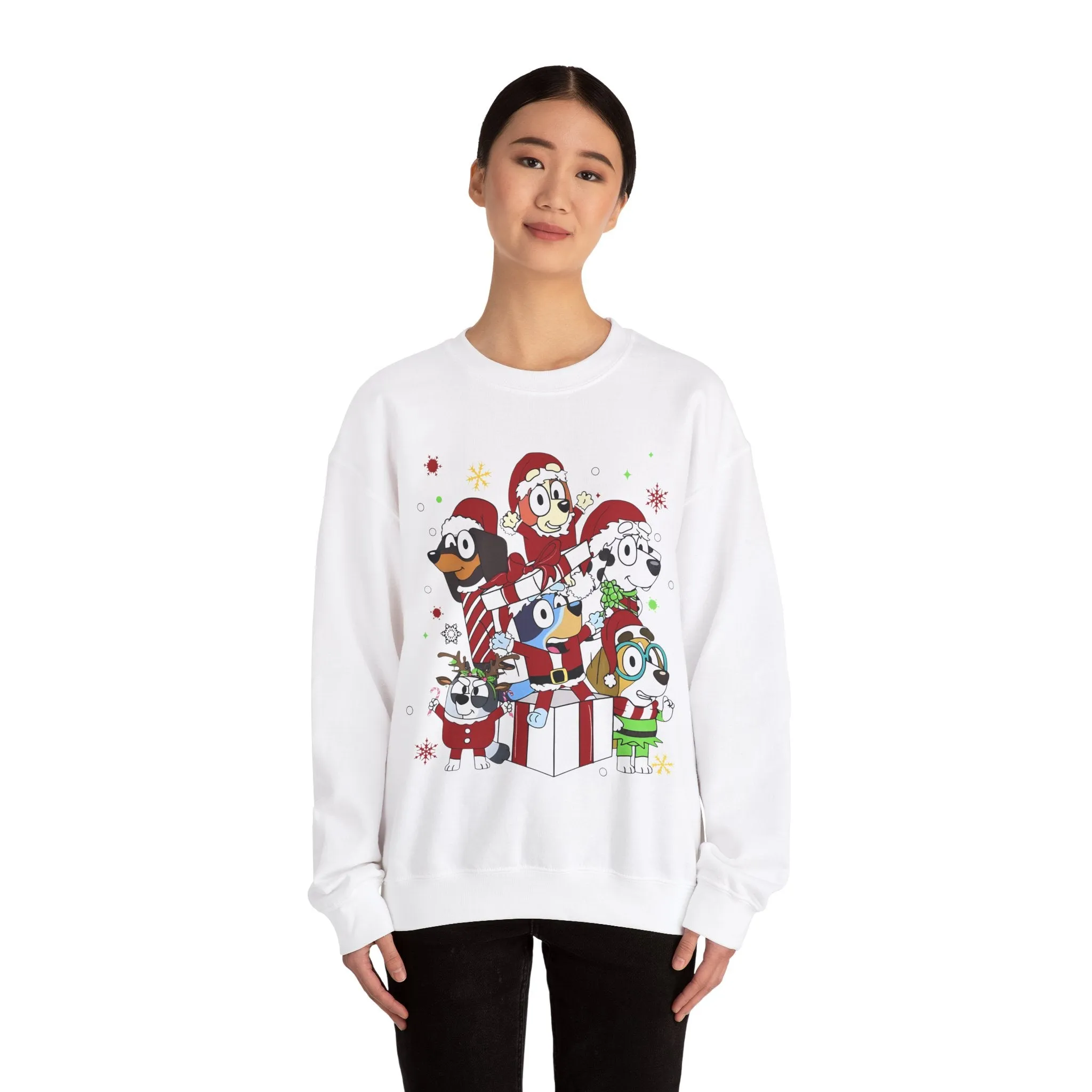 Princess Grace Festive Pet Friends Sweatshirt | Holiday Crewneck for Animal Lovers