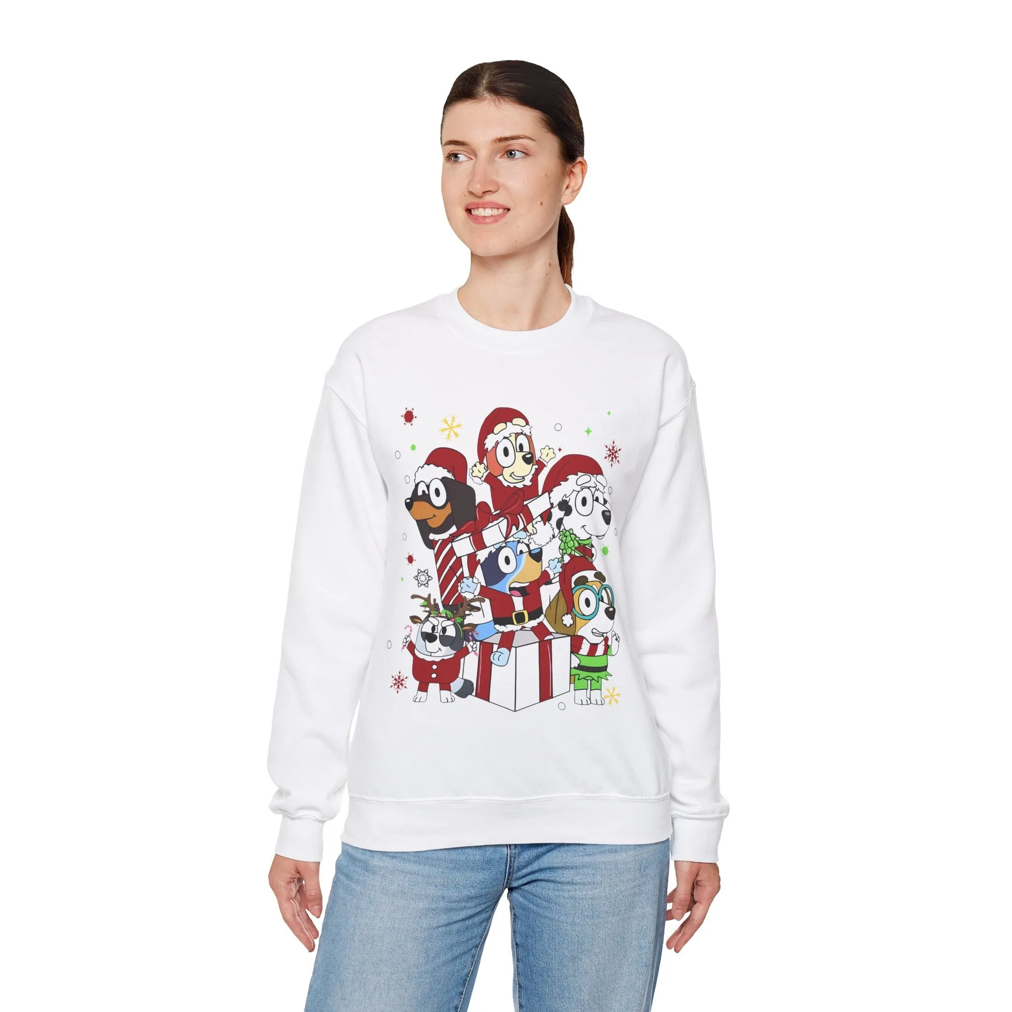 Princess Grace Festive Pet Friends Sweatshirt | Holiday Crewneck for Animal Lovers