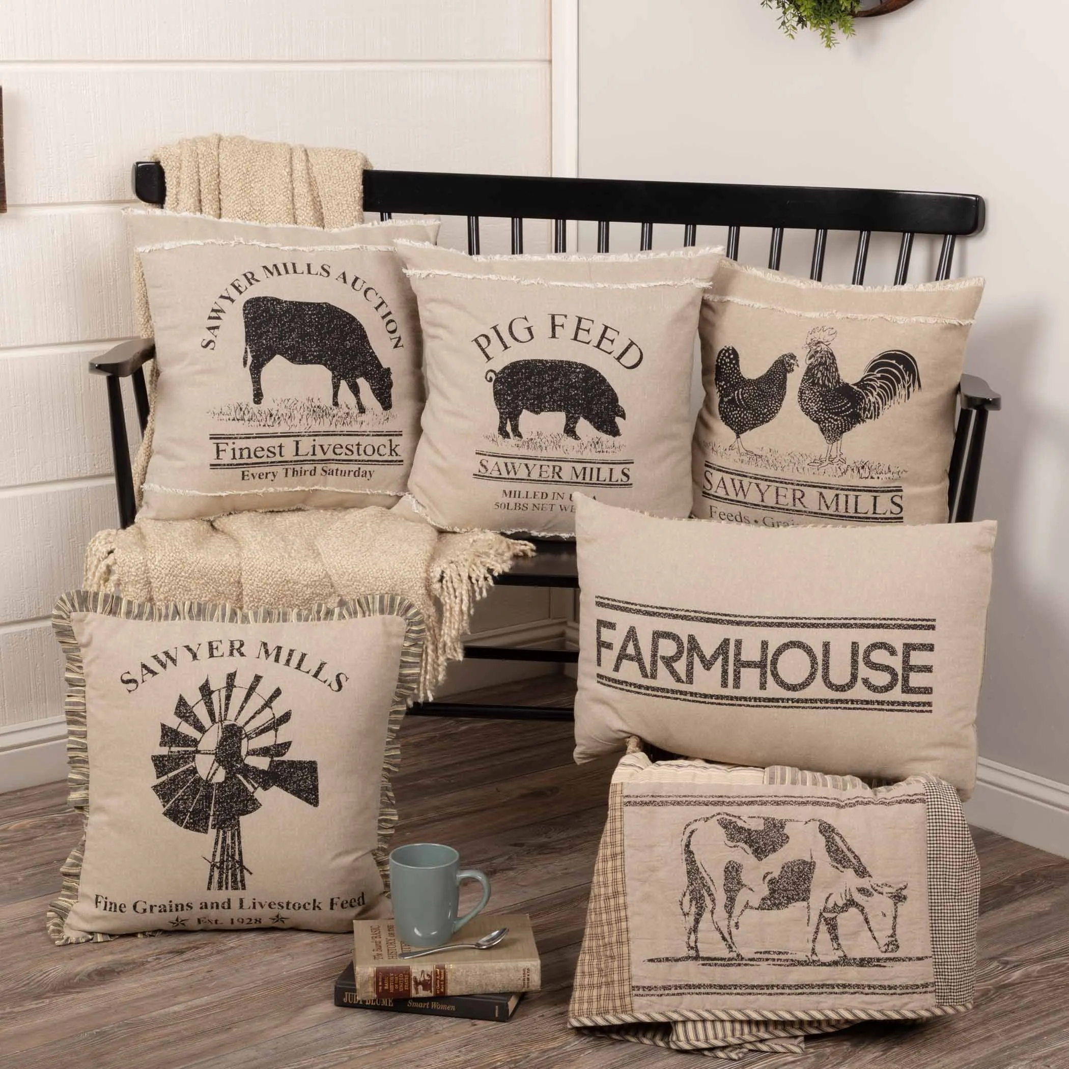 Sawyer Mill Farmhouse Pillow 14x22