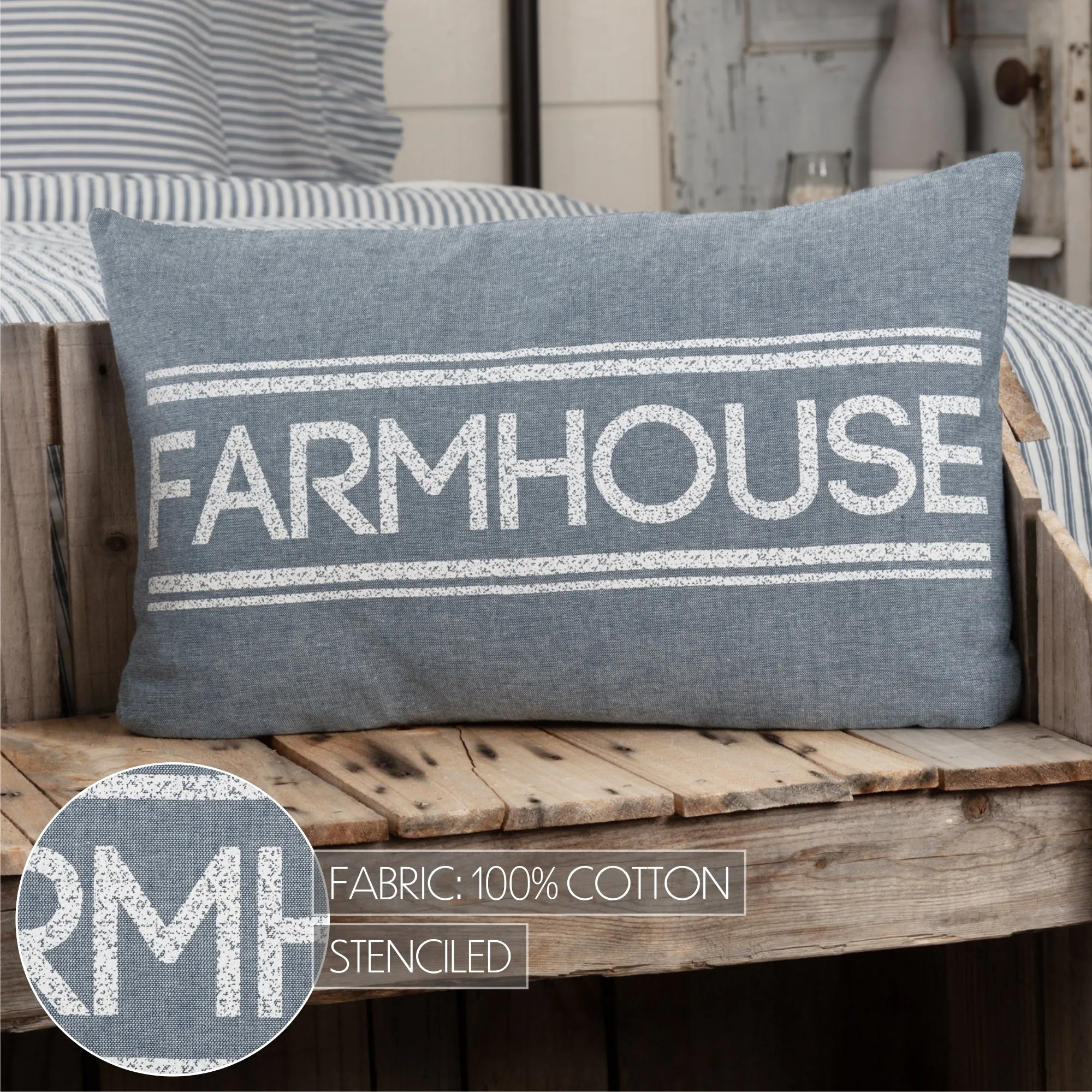 Sawyer Mill Farmhouse Pillow 14x22