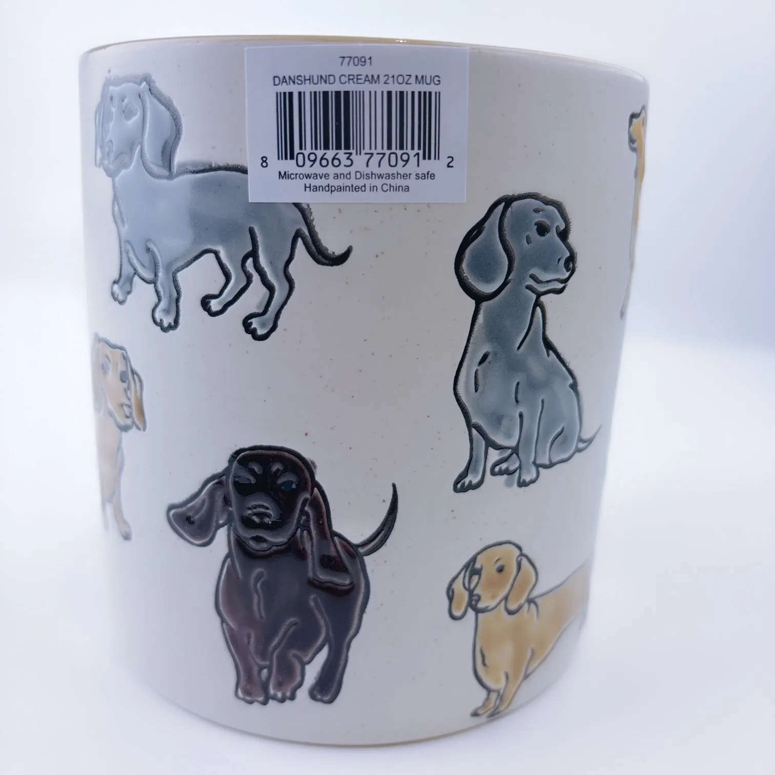 Spectrum Designz Dachshund Dog Cream Coffee Mug Tea Cup 21 oz