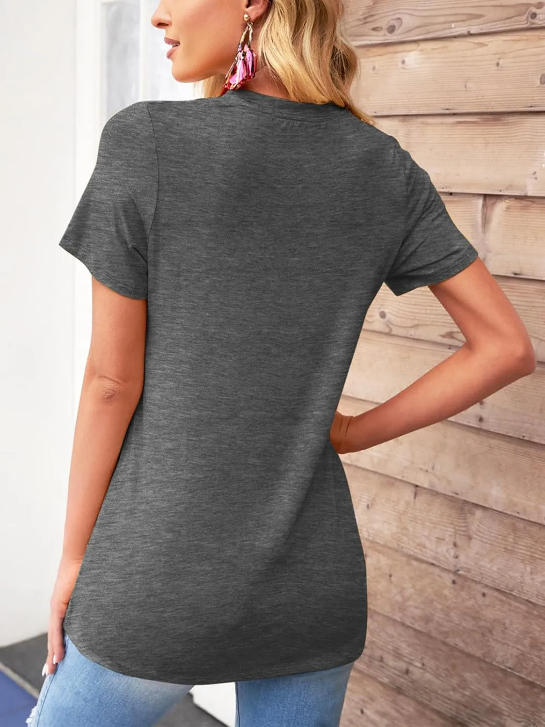 TAKEYAL Women Los Angeles Graphic T Shirts California Letter Print Short Sleeve Tee Loose Casual Tops