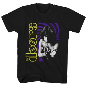 The Doors Jim Morrison Purple Spiral Mens T Shirt Black